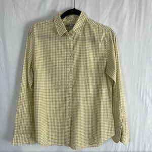 ☃️3 for $23 ☃️ Uniglo 100% Cotton Green/White Gingham Shirt